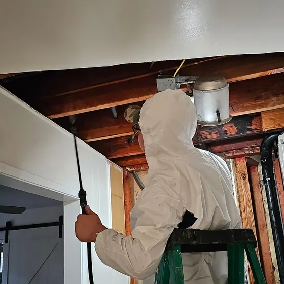 Treating exposed framing inside containment
