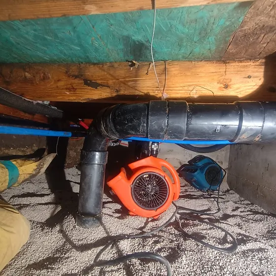 Drying around crawl space plumbing, Branch not recorded