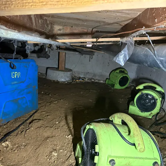 Crawl space drying setup, Branch not recorded