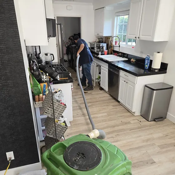 Portable extractor in a kitchen, Branch not recorded
