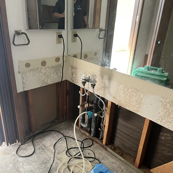 Vanity wall opened for drying, San Bernardino Valley