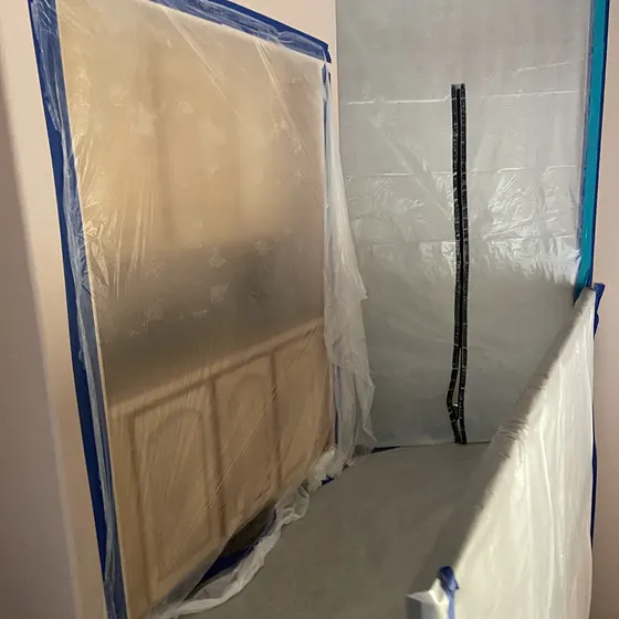 Containment walls along a hallway, Antelope Valley