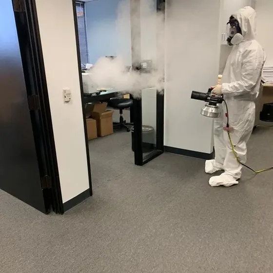 Sanitizing a commercial office, South Bay