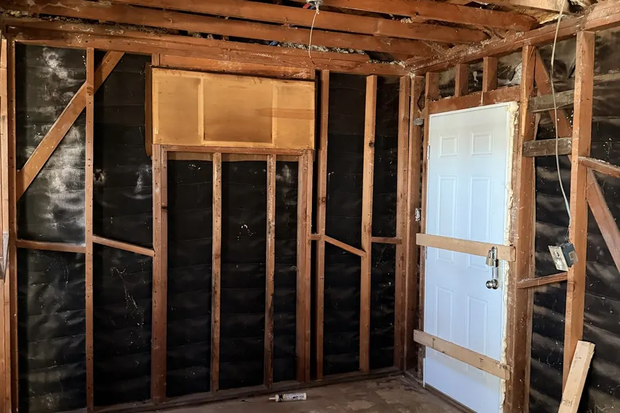 House board-up after a fire