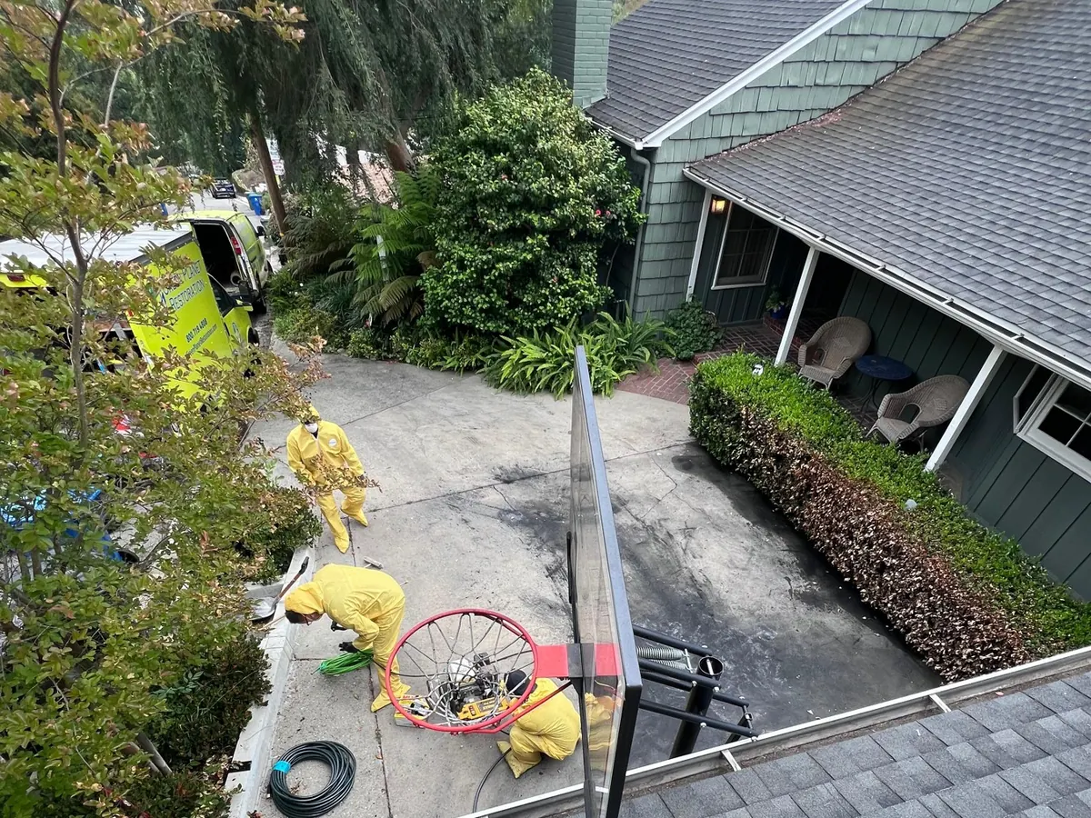 Hail damage on a roof