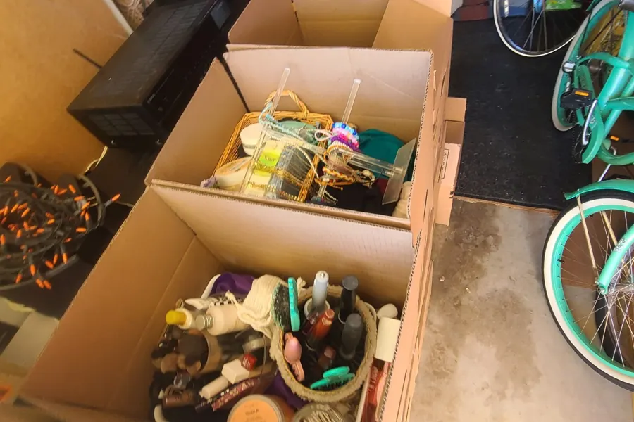 Garage and closet pack-out after a leak
