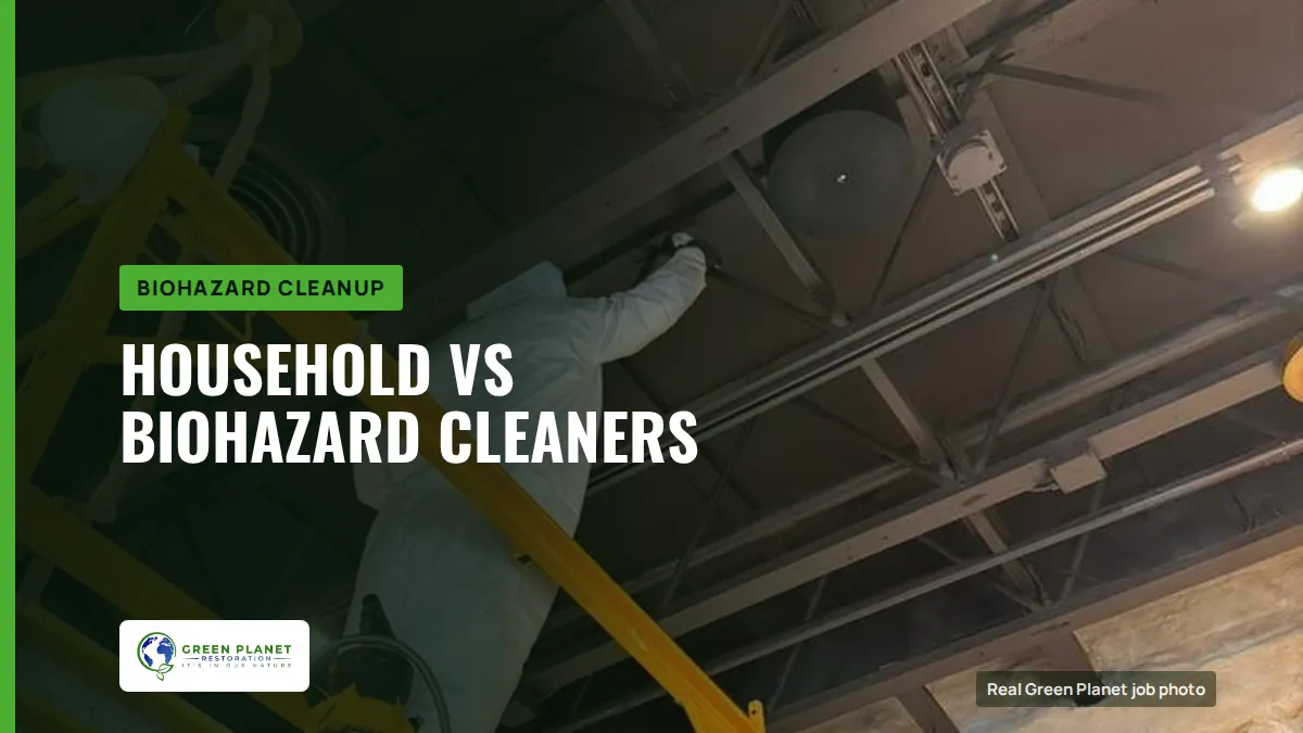 Household vs Biohazard Cleaners | Green Planet Restoration