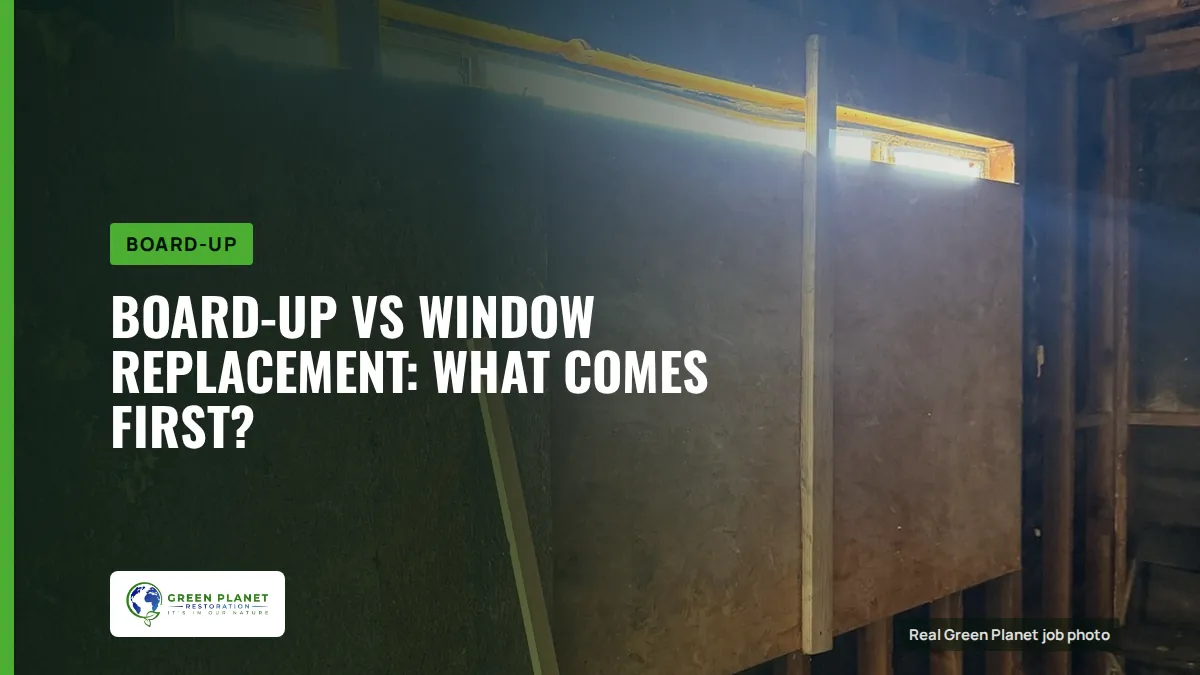 Board-Up vs Window Replacement: What Comes First? | Green Planet Restoration