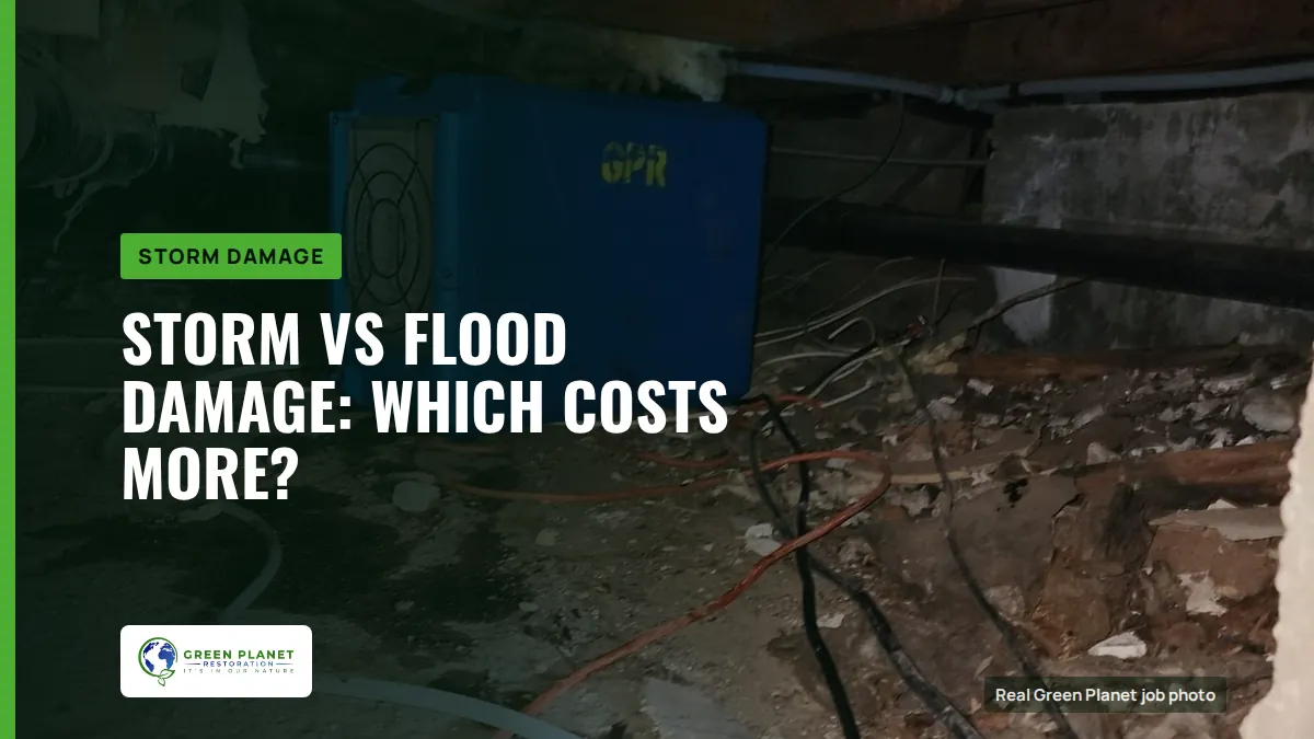 Storm vs Flood Damage: Which Costs More? | Green Planet Restoration
