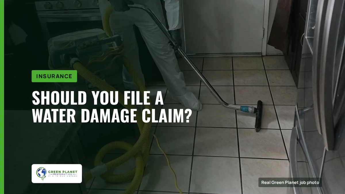 Should You File a Water Damage Claim? | Green Planet Restoration