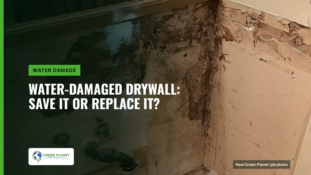 Water-Damaged Drywall: Save It or Replace It? | Green Planet Restoration