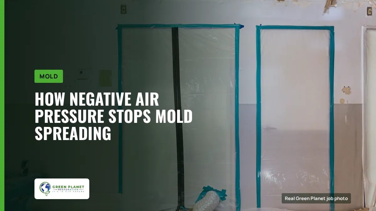 How Negative Air Pressure Stops Mold Spreading | Green Planet Restoration