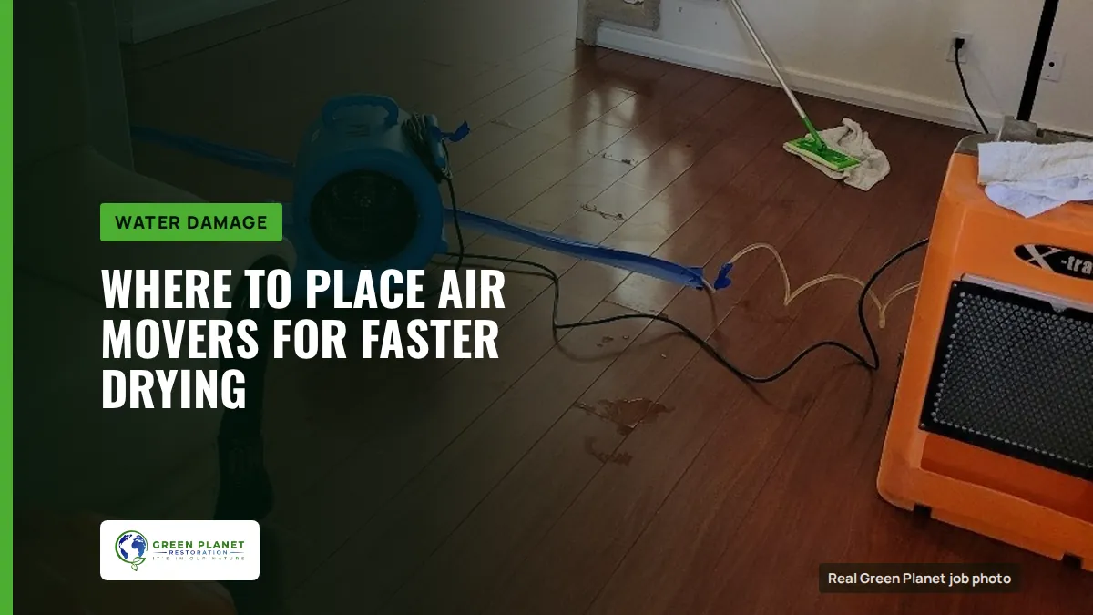 Where to Place Air Movers for Faster Drying | Green Planet Restoration